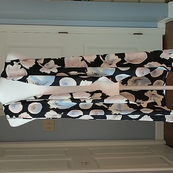 Pink Blush Black Floral Chiffon Maternity Vest S - Picture 3 of 10